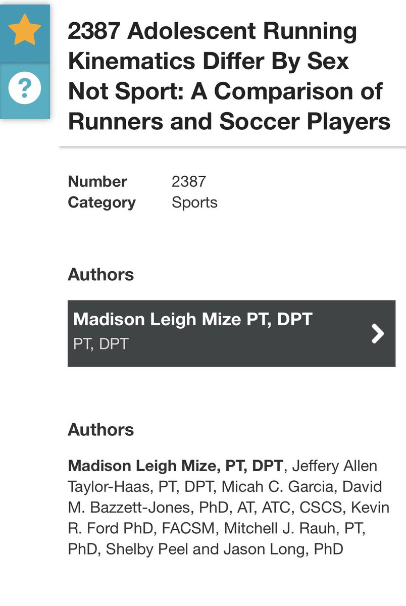 Jeff Taylor-Haas, DPT (@jefftaylorhaas) on Twitter photo Hey running specialist PTās! Check out two great posters today from 1-3pm <a href="/APTAcsm/">#APTACSM</a>
@JakeTavernite and Madi Mize are ready to share their work from the <a href="/CincyKidsOTPT/">Cincy Childrens OTPT</a> running study!
<a href="/SPTSRunningSIG/">AASPT Running SIG</a> #APTACSM #APTACSM2023 Hey running specialist PTās! Check out two great posters today from 1-3pm <a href="/APTAcsm/">#APTACSM</a>
@JakeTavernite and Madi Mize are ready to share their work from the <a href="/CincyKidsOTPT/">Cincy Childrens OTPT</a> running study!
<a href="/SPTSRunningSIG/">AASPT Running SIG</a> #APTACSM #APTACSM2023