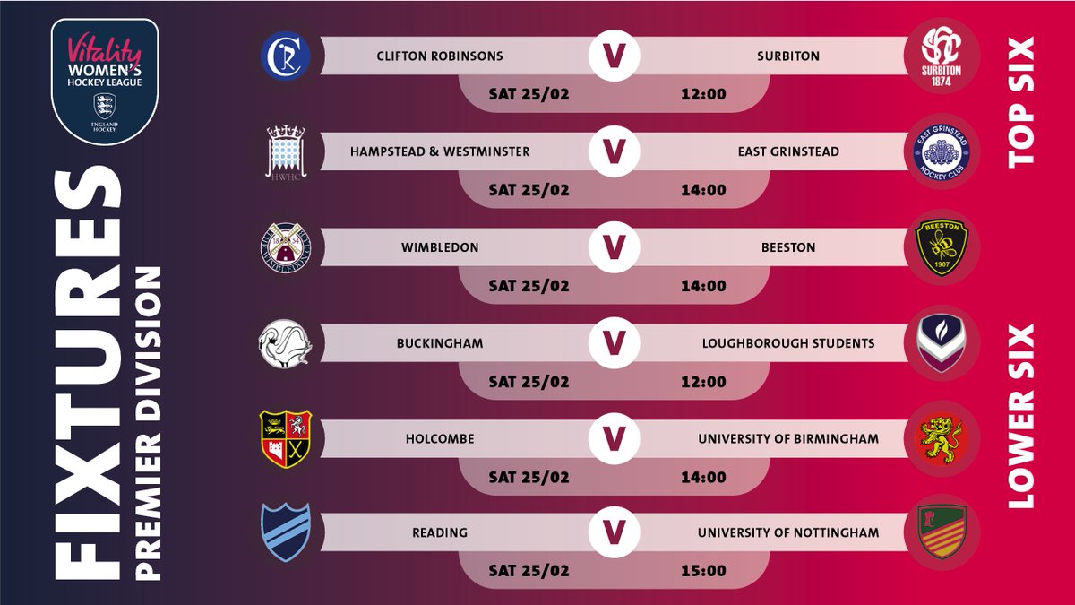 EnglandHockey's tweet photo. 🏑 The Premier Division is back this weekend with a double-header! With six valuable points up for grabs, every team will be competing fiercely. Will @OldGeorgiansHoc secure the top spot in the league phase and secure the automatic European spot?  #MHL #fieldhockey #hockeyseason https://t.co/TxSz9c0Jnm