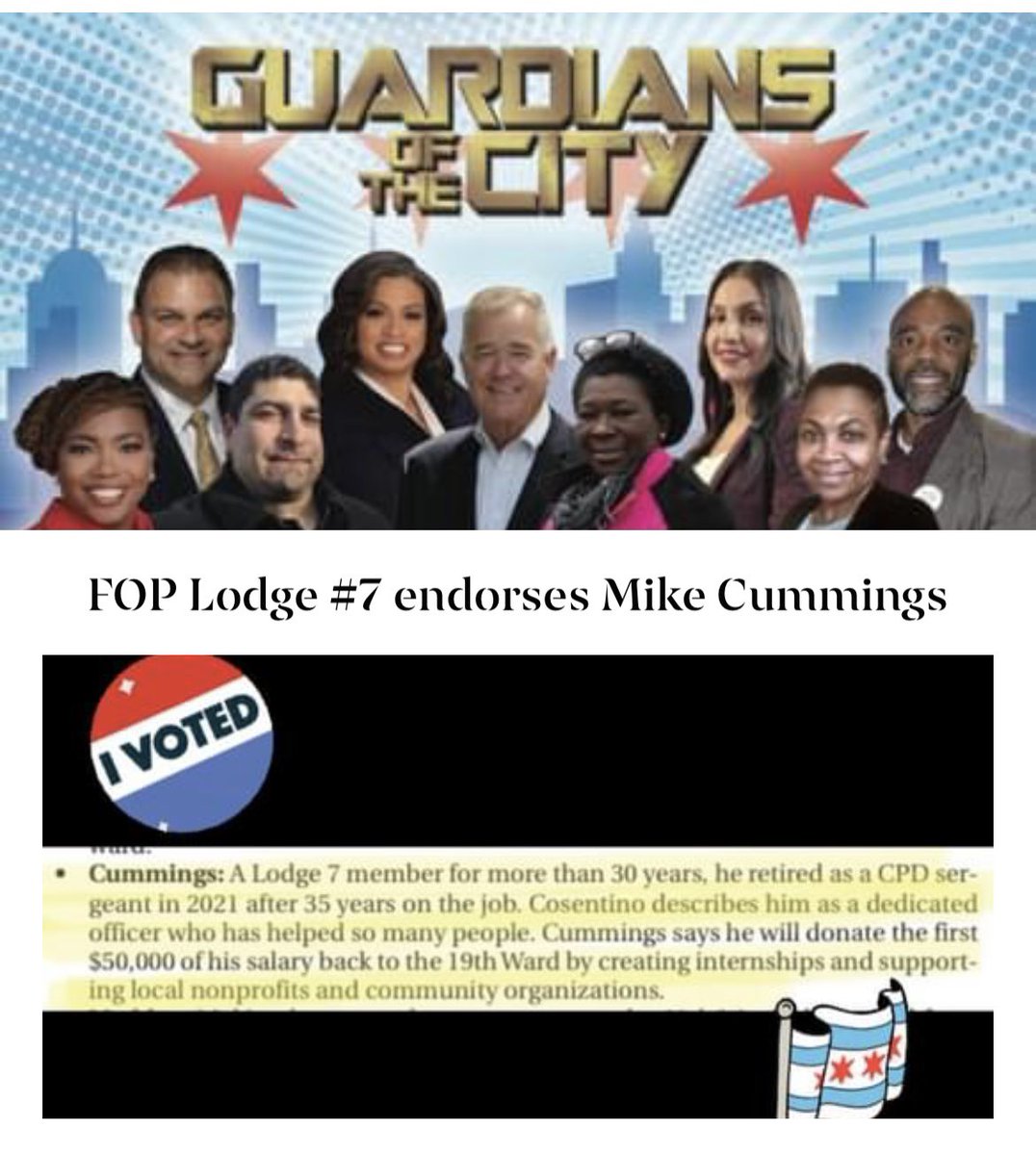 Cast your vote for Mike Cummings for The New 19! 
Read full article here, page 37:
chicagofop.org/images/documen…