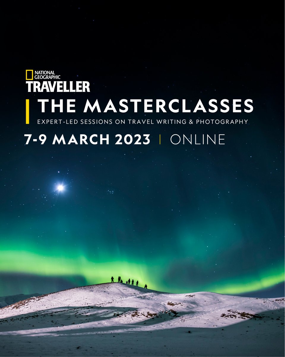 patriddell's tweet photo. The @NatGeoTravelUK Masterclasses return next month with expert-led sessions on travel writing and photography, featuring some of the best names in the business. Tickets are £10 per session, or £50 for all six

https://t.co/thRGJF8vou https://t.co/3dqJIlyKkv