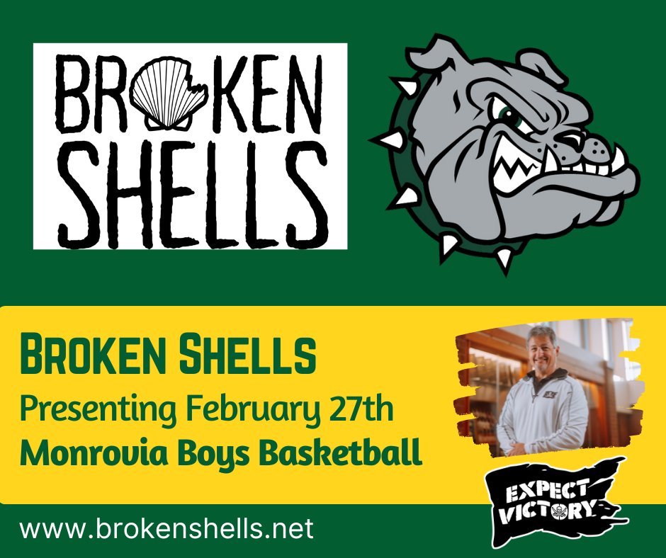 Excited to share the Broken Shells and Expect Victory message with Monrovia Boys Basketball next week.  #TourneyTime #BrokenShells #PerfektlyImperfekt #ExpectVictory @MonroviaNews @MonroviaBoysBB @kfreeman4004  @IBCA_Coaches @IHSAA1