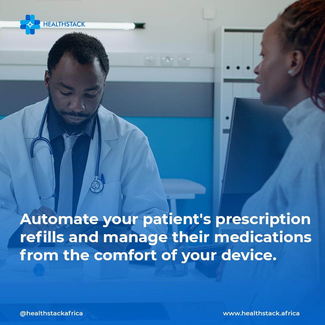 Healthstackafr1's tweet image. With Healthstack Africa&apos;s pharmacy feature, aiding your patient&apos;s management plan is easier and more convenient!
 #pharmacy #healthstack #healthcare #healthtech #health