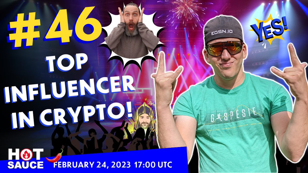 PinaxValidator's tweet photo. 🌶Today on Hot Sauce 188🌶

✅ Yves (and EOS!) As Top Influencer!🏅
✅ Pomelo Applications are LIVE🍈
✅ Grant Framework Initiatives🤝💵
✅ Programs &amp; Operations report📝

📺https://t.co/QoGUWdEkGb 📺

👇 Win a Party Cracker NFT! 🎉👇 
➡️ Contest: https://t.co/ZFLzxiNgcu ⬅️ $EOS https://t.co/XsGQXenwtk