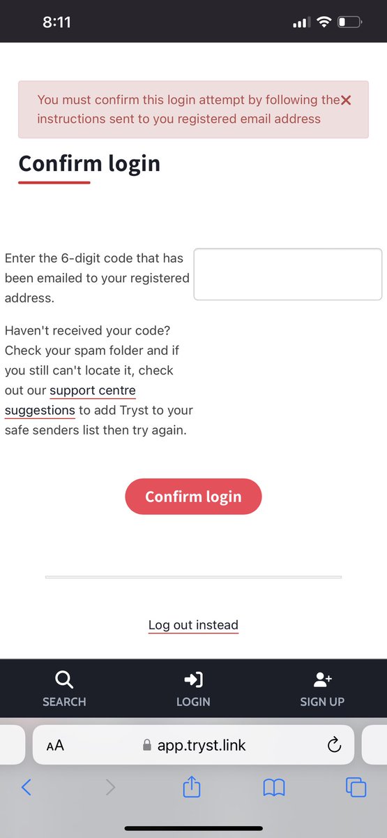 LuveChanel's tweet photo. Anyone else having this problem with @trystlink ?? For some reason I get all the other emails but no email with a code. I’ve been a @trystlink for years and never had this issue  . Now I’m locked out of my @trystlink account! https://t.co/ZjNbaf6VS1