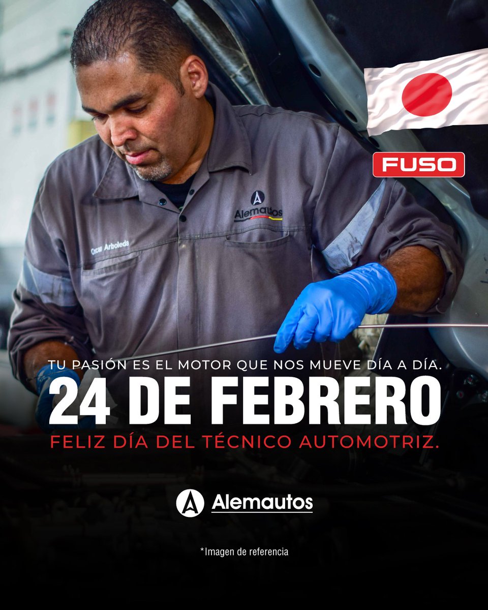 Alemautos's tweet photo. Gracias a tu labor, transitamos con total seguridad y confianza en las carreteras. Gracias por un trabajo siempre realizado con pasión, alegría y compromiso. ¡Feliz día del Técnico Automotriz! 🔧

#diadelmecanico #tecnicoautomotriz #mecanico #automotriz https://t.co/QQnVzEa8Ti