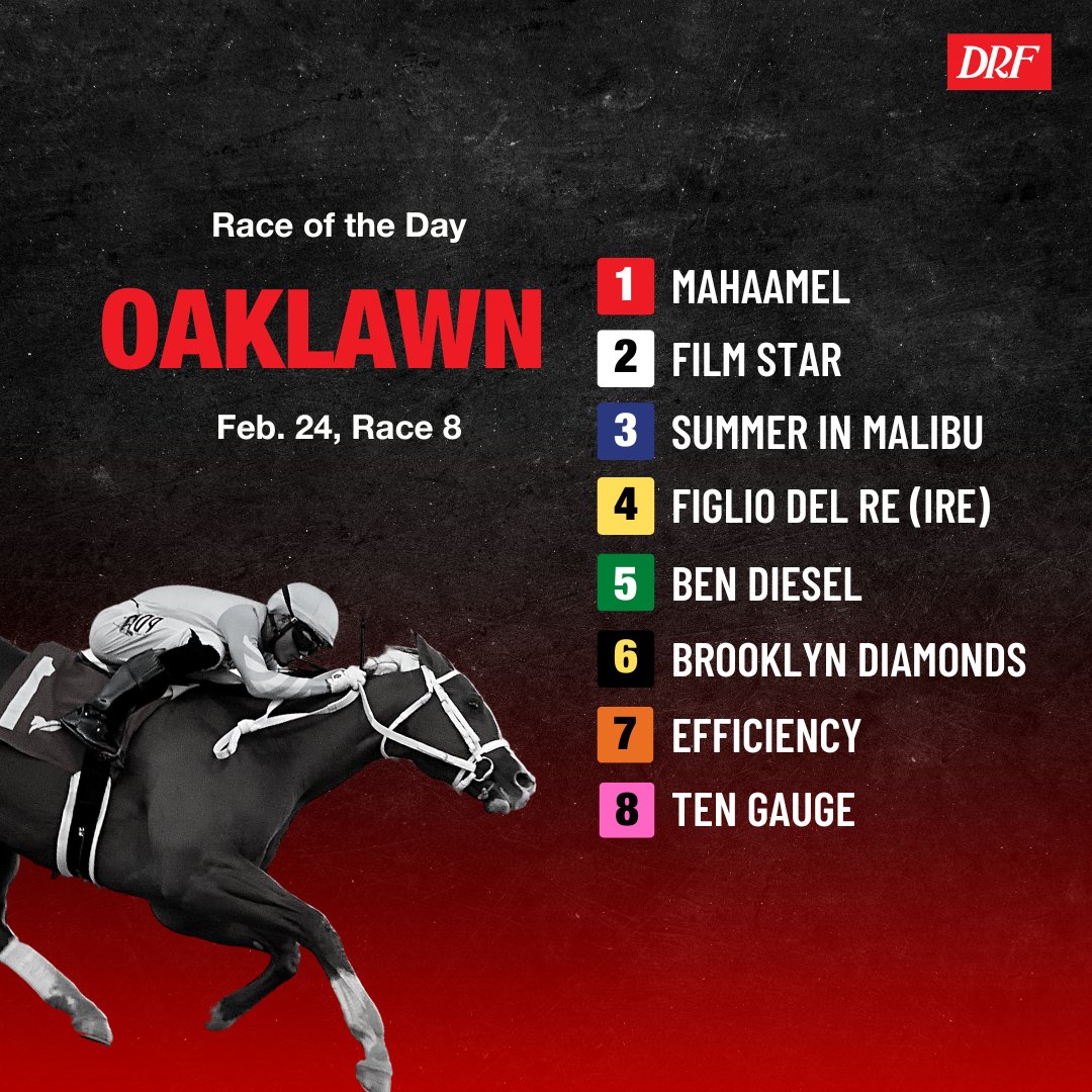 Daily Racing Form on Twitter "Friday's DRF race of the day is Race 8