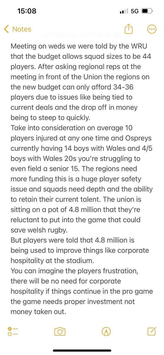 Current state of Welsh Rugby as I feel it’s important the fans and public know the truth ..