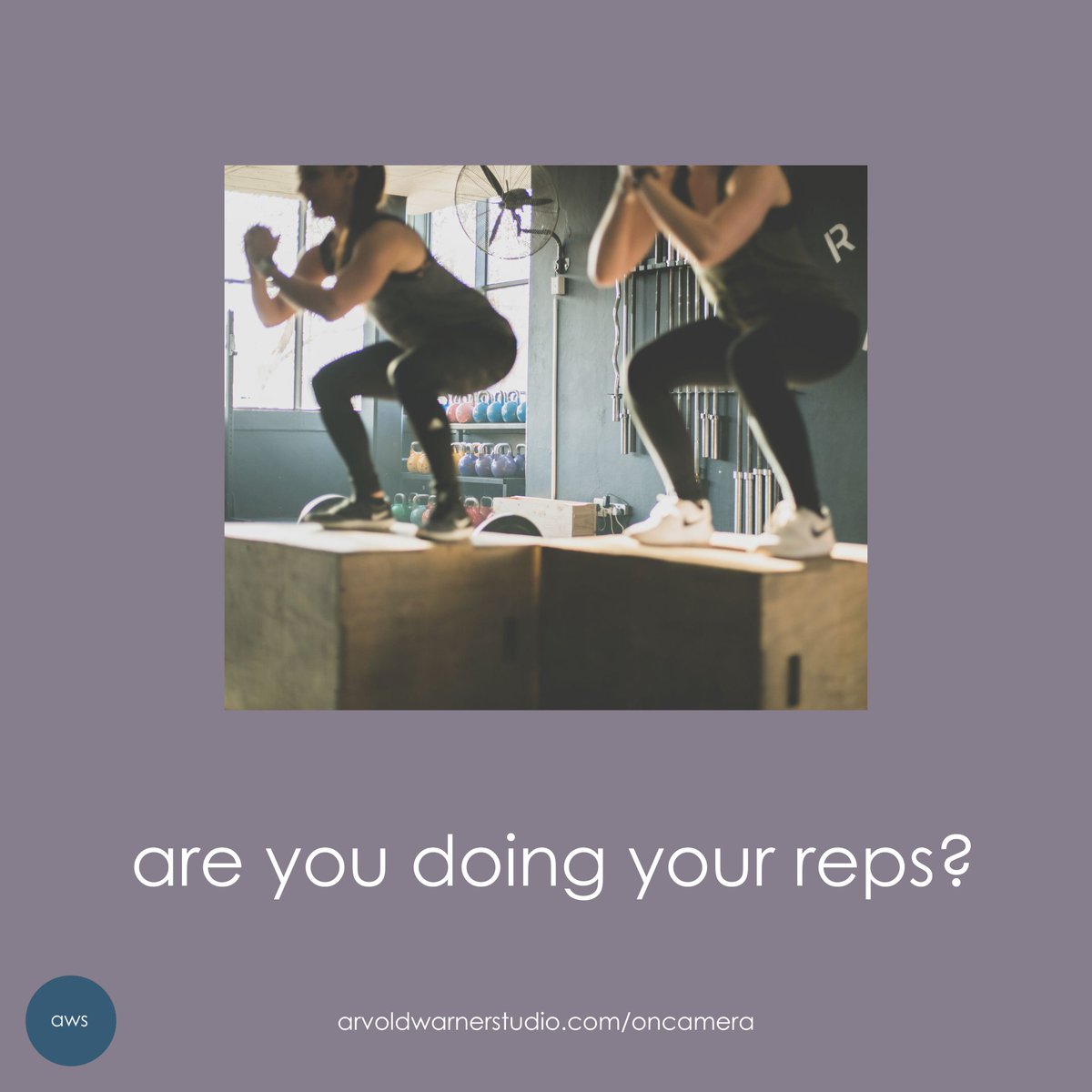 When you work out,you don’t do 1 squat &amp; call it a day. You repeat the exercise to develop &amp; maintain strength. In ON CAMERA AUDITION TECHNIQUES we approach auditioning the same way. Practice self-tapes &amp; live auditions to  get stronger &amp; more confident. arvoldwarnerstudio.com/oncamera