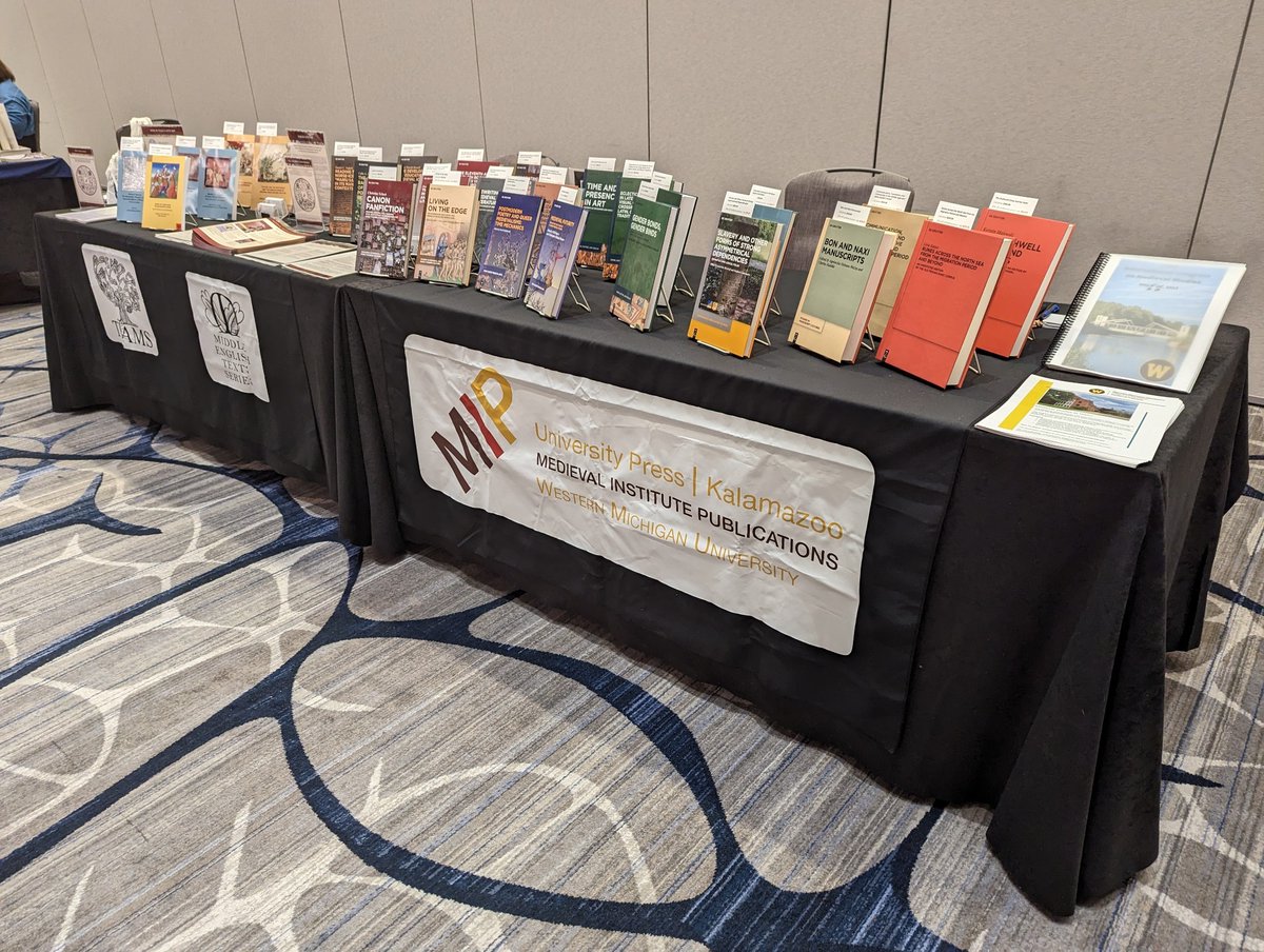 MIP_medpub's tweet photo. We almost didn't make it because of an ice storm, but we are at the @MedievalAcademy Annual Meeting! Enjoy 20% off all our titles and find out more about our series and publication programs with @dg_medieval and @TEAMSmedieval. #MedievalTwitter https://t.co/nPkbeEatoA