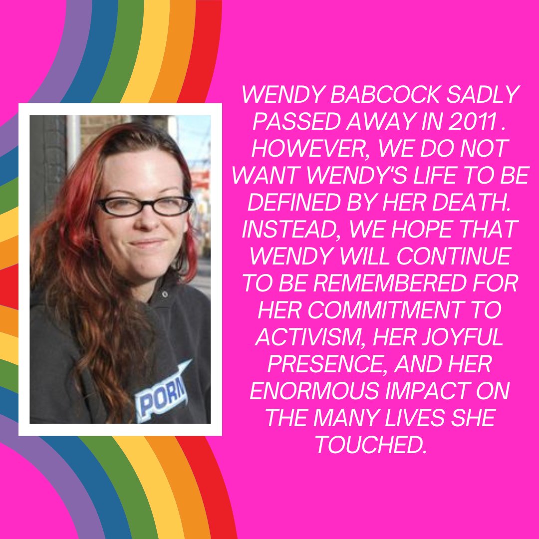 OzOUTlaws's tweet photo. 2/2: We welcome you to take a few moments to learn more about Wendy and to reflect upon how we can continue her work and activism. 🏳️‍🌈🏳️‍⚧️ https://t.co/d9JBe0goOH