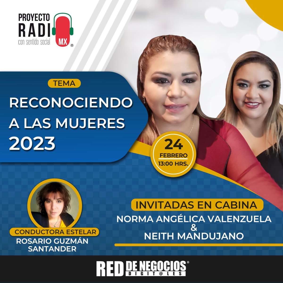 revistareddeneg's tweet photo. Hoy no te puedes perder😱 nuestro programa #reddenegociosdigitales  dónde tendremos la presencia de Norma y Nehit con el tema "Reconociendo a las mujeres 2023"👩‍👩‍👧‍👧, con la conducción de Rosario Guzmán 🙌

#LaRevistaRedDeNegocios  #radio #mujeres https://t.co/I0wByV0QYP