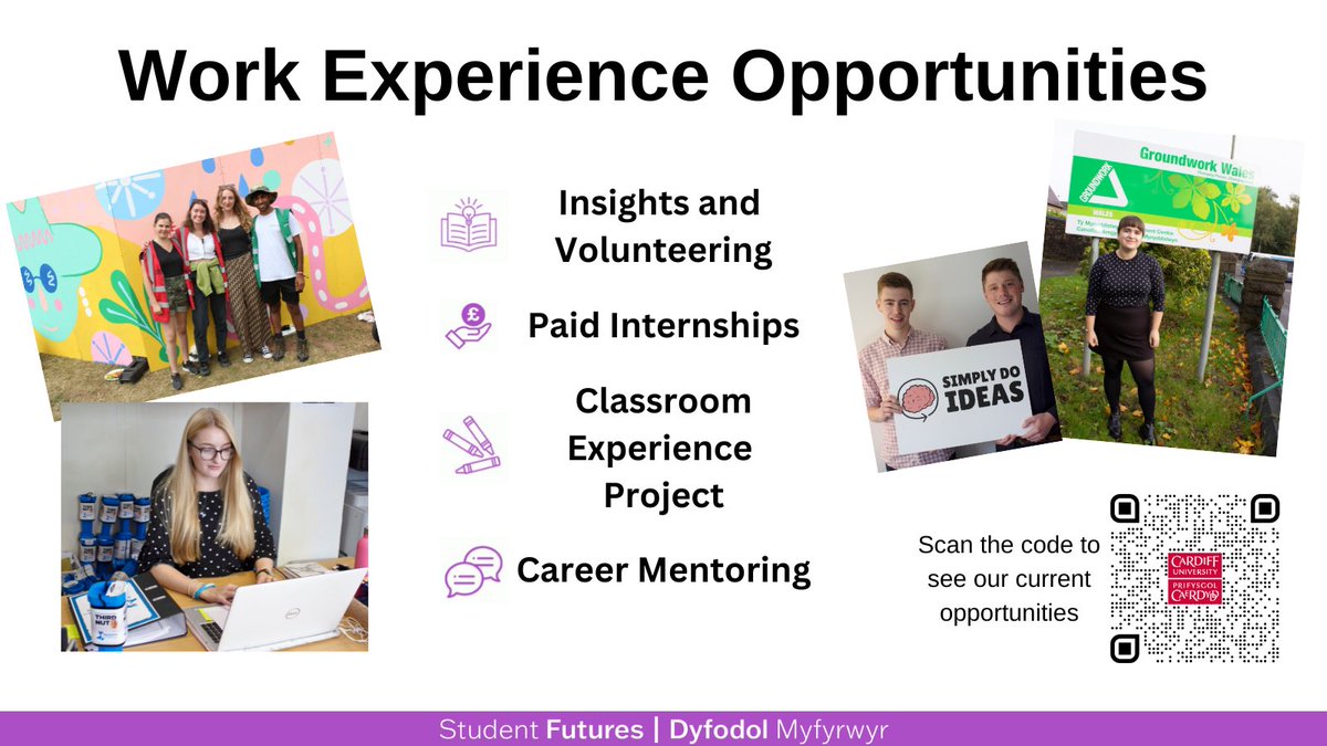 CardiffCareers's tweet photo. We offer different types of opportunities that are designed to fit around your studies, your needs, and your level of experience. 

See our current list of opportunities here👉 https://t.co/Qz4MSu3byM https://t.co/B5SSYM7He3