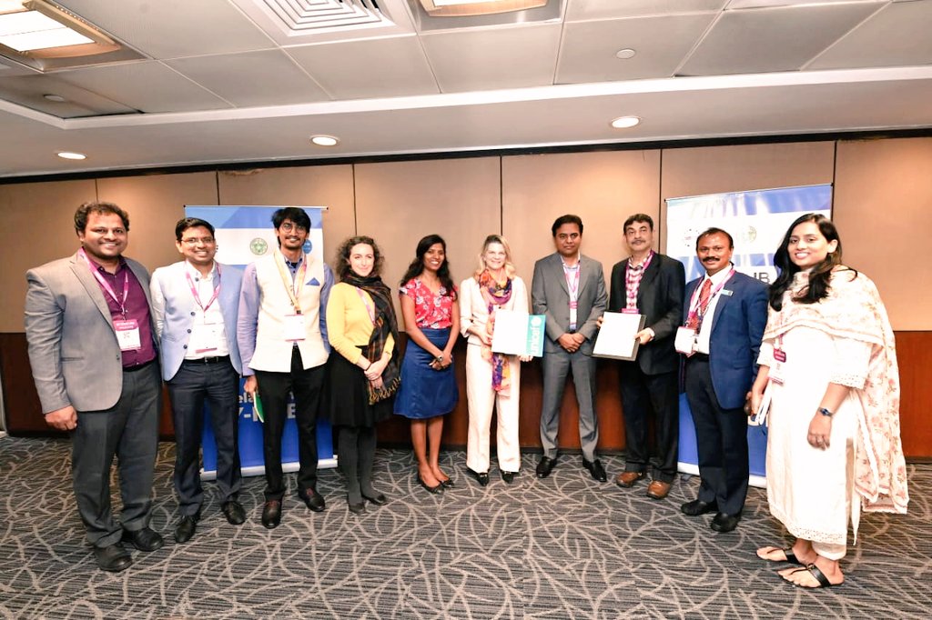 MinisterKTR's tweet photo. Great news from #BioAsia2023
Telangana Govt and @UNICEFIndia to set up Y-Hub in Hyderabad
It will be Indiaโs first youth & adolescent focused innovation hub to foster innovation, design thinking & entrepreneurship among youth of the State.
#TrailblazerTelangana https://t.co/im33LIbQIs