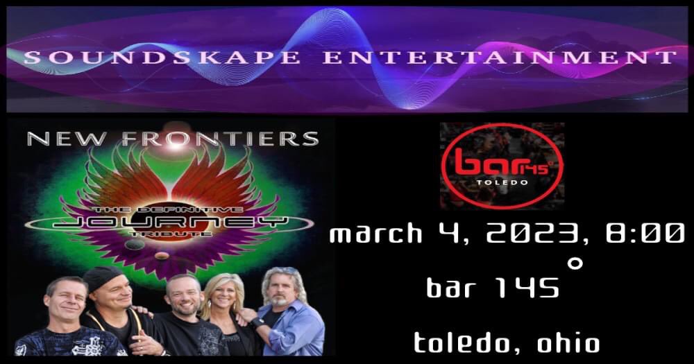 Soundskape-Entertainment (@soundskapee) on Twitter photo Coming on March 4, 8:00 at <a href="/Bar145Toledo/">Bar 145 - Toledo</a> New Frontiers, our tribute to Journey!!! Don’t miss! Coming on March 4, 8:00 at <a href="/Bar145Toledo/">Bar 145 - Toledo</a> New Frontiers, our tribute to Journey!!! Don’t miss!