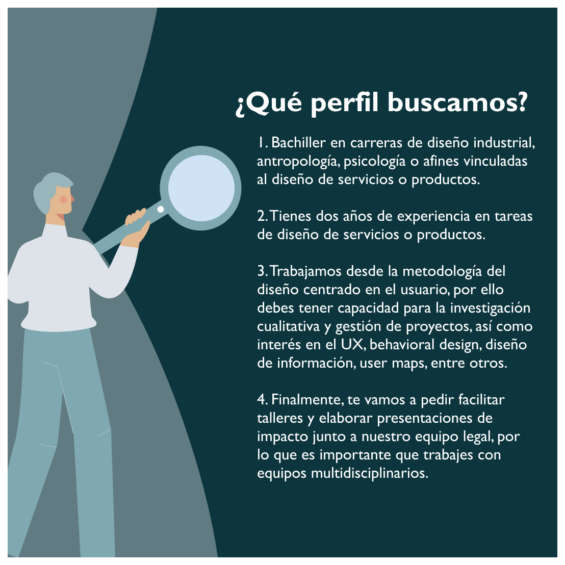BaxelPeru's tweet photo. #ProcesodeSelección #NuevaConvocatoria Nuestra área de innovación legal abre una nueva posición para un diseñador de servicios. Revisa el perfil y postula hasta el viernes 3 de marzo enviando tu CV al correo kdecastillo@baxel.pe 

#Baxel #TeEstamosBuscando #DiseñoDeServicios https://t.co/fZpvUR2BNT
