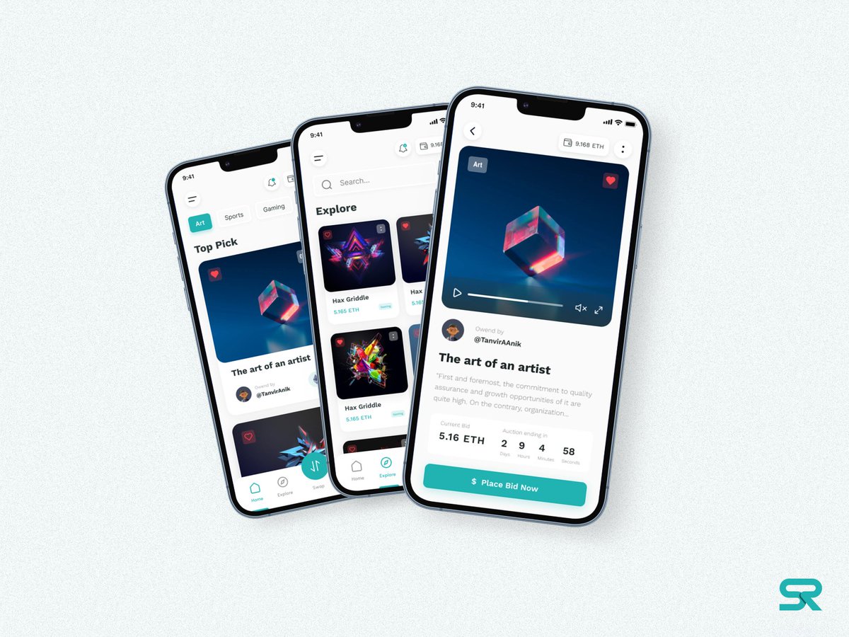 SamsadRashid's tweet photo. NFTs Art App Design (Light theme)
Dribbble: https://t.co/9T8fb1YAI8
#design #art #nftmarketplace #nftartist #nftsales #nftart #nft #nftcommunity #nfts #nftspace #app #appdesign #appdesigner #appdesigning #uidesign #ui #uiinspiration #uiux #digital #digitalart https://t.co/8u7deRxZKX
