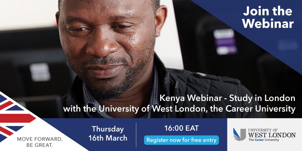 siukkenya's tweet photo. University of West London is inviting you to learn about Studying in London.

Spaces filling fast for this event! Register her - 16th March, 16:00 EAT: 
https://t.co/PGXsVWhYz0

#UWL #UniversityOfWestLondon #StudentLife #UKUniversity  #UK #SIUK #EducationInUK #UKCollege #Students https://t.co/1W26PoQj0T