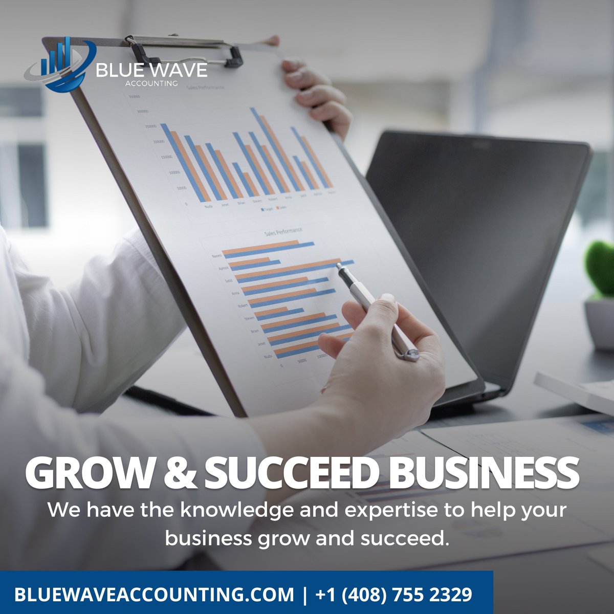 We have the knowledge and expertise to help your business grow and succeed.

#growbusiness #bookkeeping #accountingservices #bookkeepers #US #bluwaveaccounting