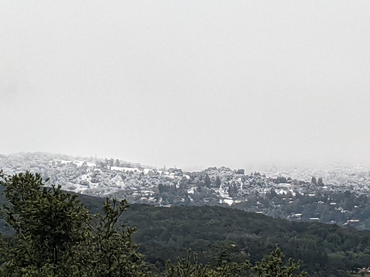 dzubrick's tweet photo. Second day on a row of waking up to snow on the hills. Not the usual look around here! #snowinCalifornia #Snowfall https://t.co/C2UwoL8eXy