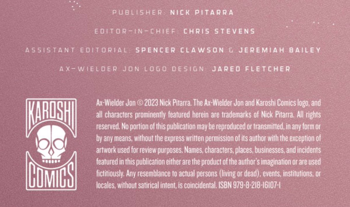 As far as LOGOS go. There is simply no one better than <a href="/jaredkfletcher/">Jared Fletcher ⚓️</a>. Powerful, unique, bold, readable, his #AxWielderJon logo punches you in the face and tries to cut off a limb, perfection. Check it out on our first 3 volumes…