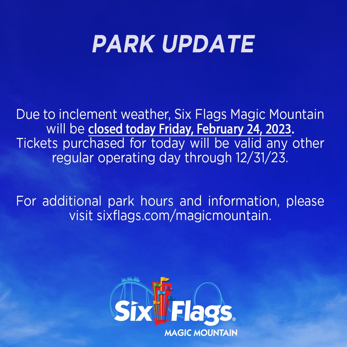 Six Flags Magic Mountain on Twitter "Visit http //sixflags