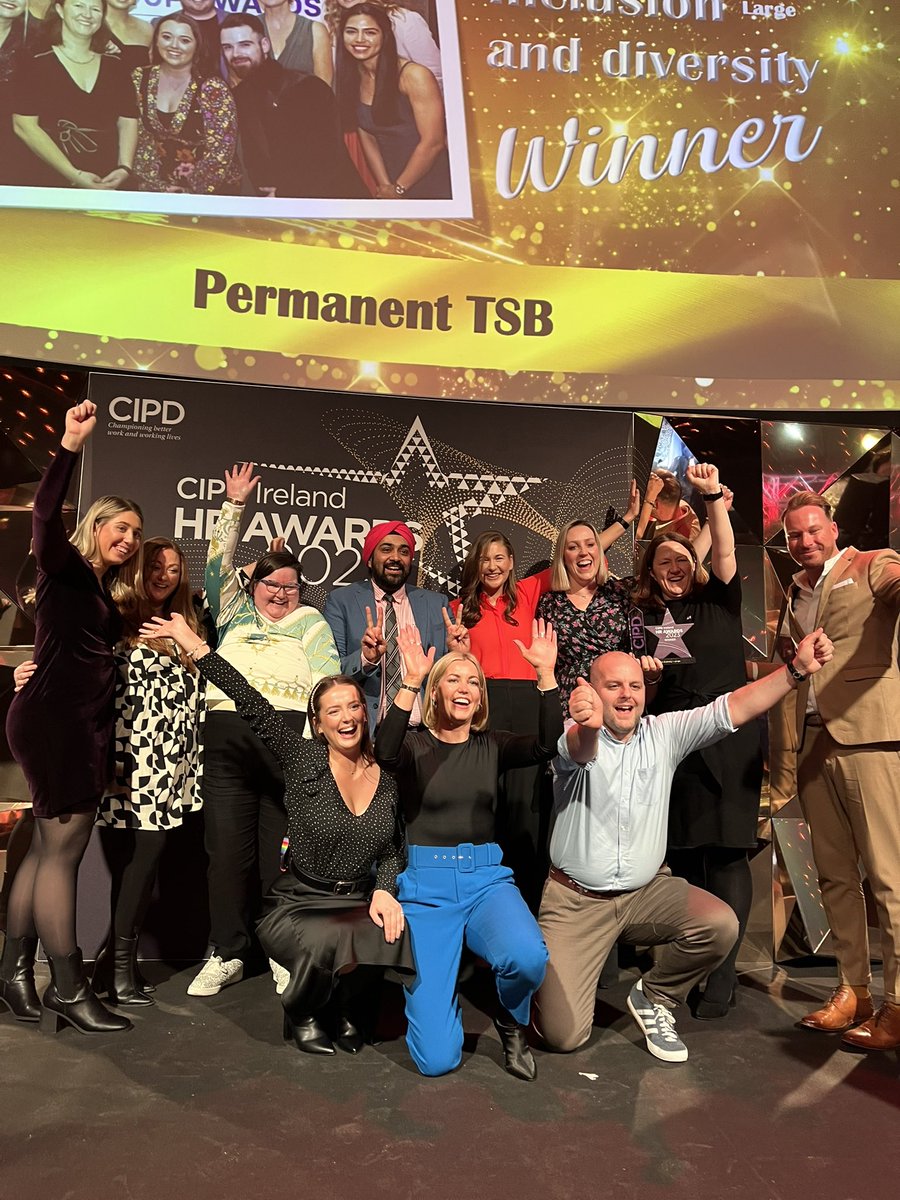 Congratulations to the winners 🏆 of #Inclusion & #Diversity - large org category! #CIPDHRAwards @permanenttsb 🤩 @cipdireland