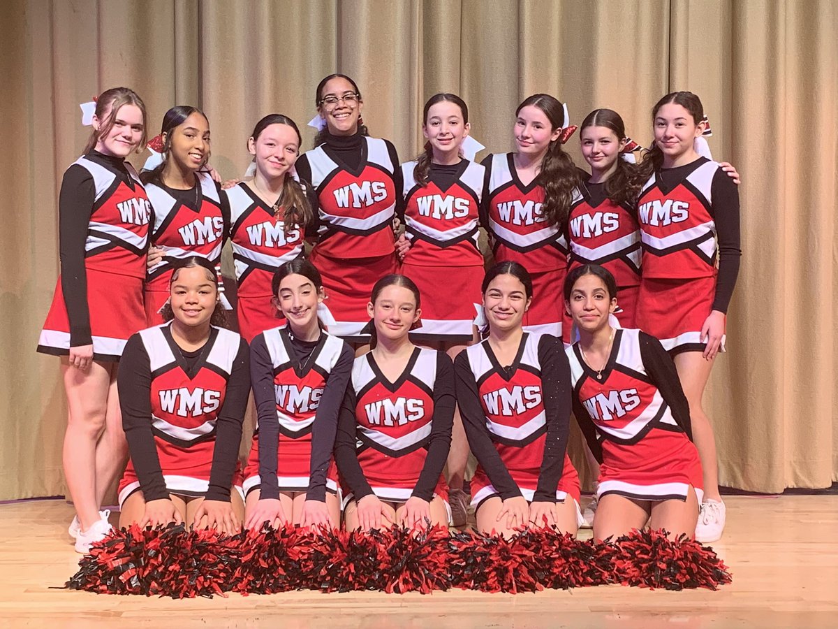 Proud of this group today representing WMS at the Black History Month Assembly ❤️🖤📣 @warriors_wms @WmsDouglas #wmscheer