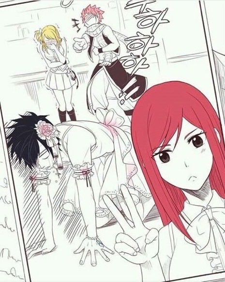 FairyTailsACE's tweet image. And this is why you don’t make bet against Erza cause she will make you do something embarrassing.