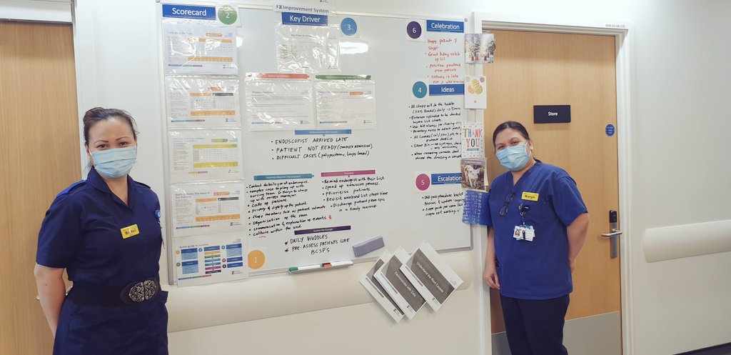 Thank you for such an amazing art work @emmacarr999.Our endoscopy reception area is looking fabulous ☺ It was lovely to see you as always❣🤗.@Karyn911804 thank you for leading our team's QIP to enhance efficient running of the lists improving patient's experience,great job 👏💫