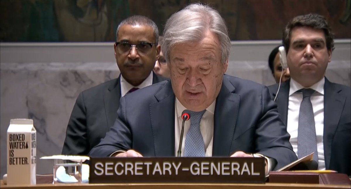 Mark Zellenrath (@markzellenrath) on Twitter photo #UN Secretary-General <a href="/antonioguterres/">António Guterres</a> sets the stage for the 🇺🇳 Security Council debate marking the Russian invasion of #Ukraine one year ago:
Peace has had no chance.
War has ruled the day.
The Russian invasion unleashed death, destruction and displacement.
#PeaceForUkraine #UN Secretary-General <a href="/antonioguterres/">António Guterres</a> sets the stage for the 🇺🇳 Security Council debate marking the Russian invasion of #Ukraine one year ago:
Peace has had no chance.
War has ruled the day.
The Russian invasion unleashed death, destruction and displacement.
#PeaceForUkraine