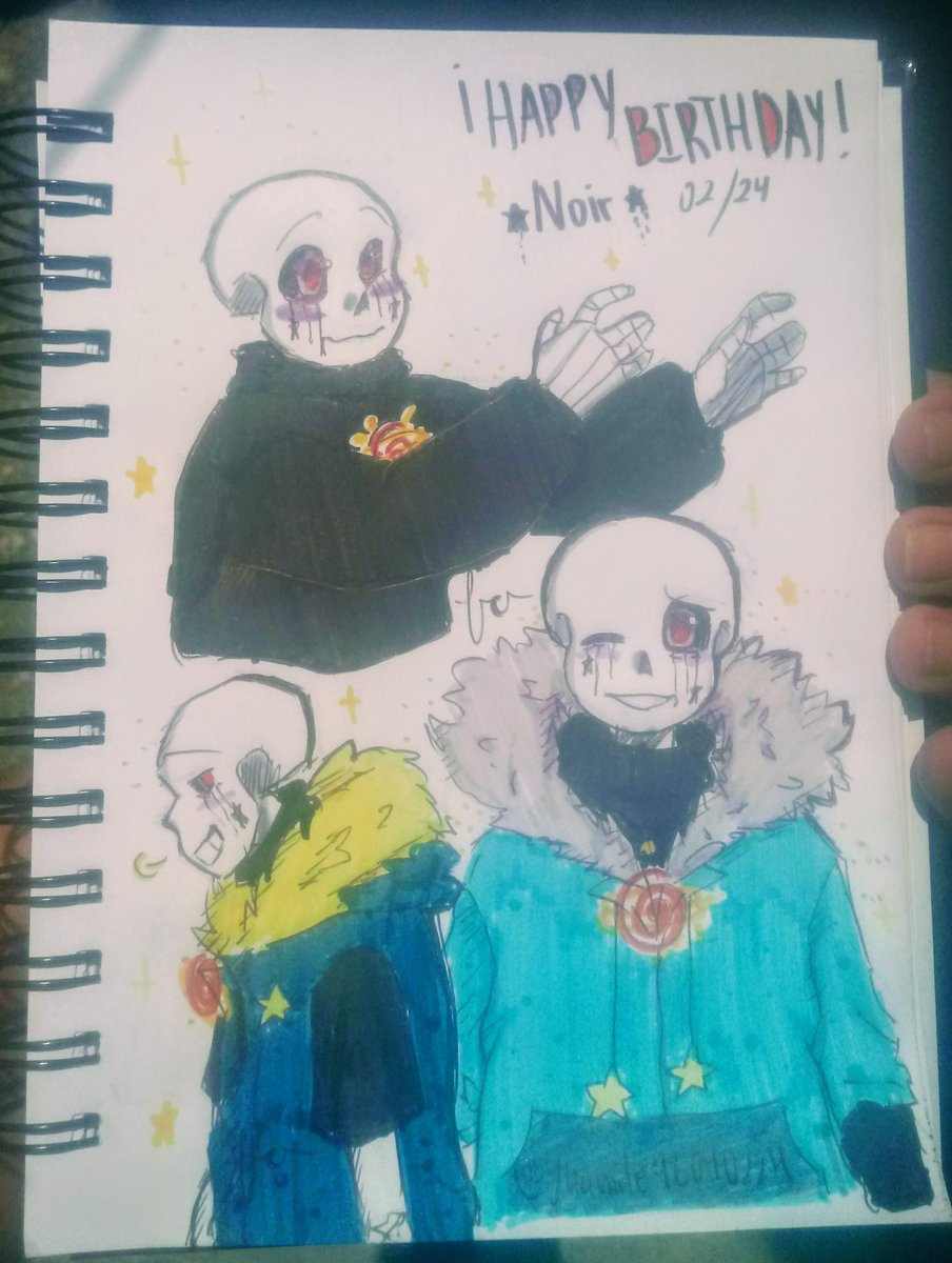 Leon_de_Luna's tweet image. Esp: En este día muy especial, Noir, feliz cumpleaños ✨

Eng: On this special day. Noir, Happy Birthday✨

Noir (February/24) 
@ProductionRoxy 

#NOIR #OuterxKiller
#undertaleAU #Outerkiller