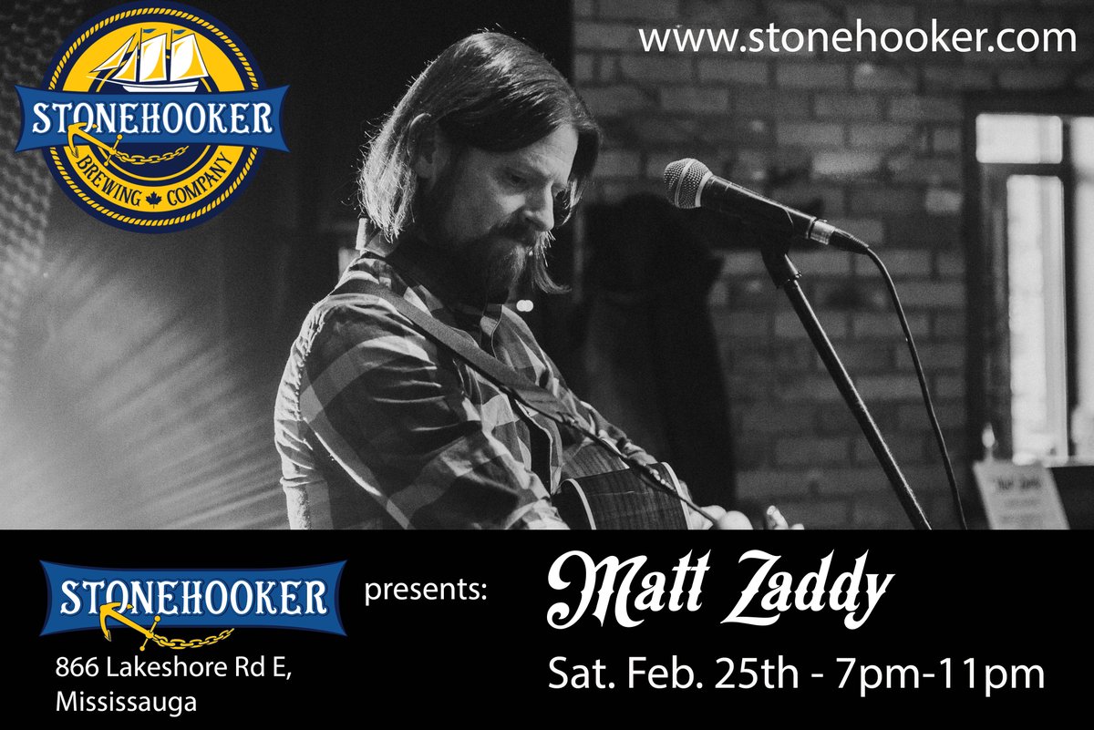 mattzaddy's tweet photo. Join me this Sat. Feb. 25th at @StonehookerBeer in #PortCredit #mississauga!
Solo acoustic, 7pm-11pm, all your faves plus my tunes.
Here's a small sample of what you can expect: https://t.co/gekEbpteck
See you this Saturday! #livemusic #mattzaddy #stonehooker https://t.co/0DHI0AO8Ge