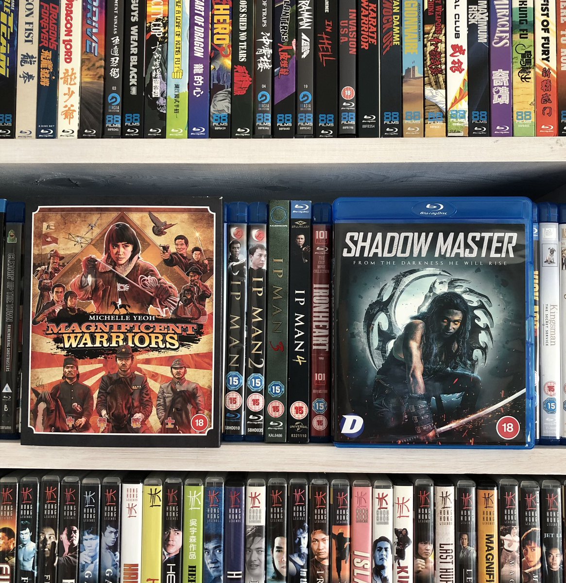 colinsquire's tweet image. A couple more arrived this week @Eurekavideo #magnificentwarriors staring #michelleyeoh and @DazzlerMedia #ShadowMaster staring #DYSao and #brianle
.
#martialarts #actiontwitter #actionmovie #actionfilm #martialartscinema #Bluray #dvd #bluraycollection