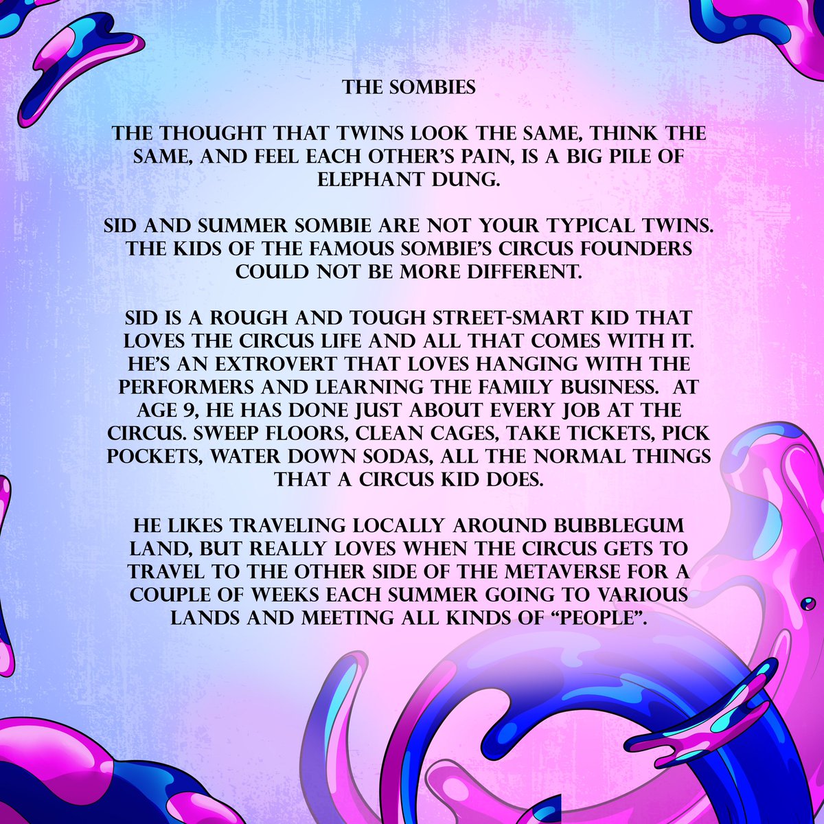 bubblegumkids_'s tweet photo. Check Out Our New Character Profile “The Sombies” https://t.co/FWz28qwddp