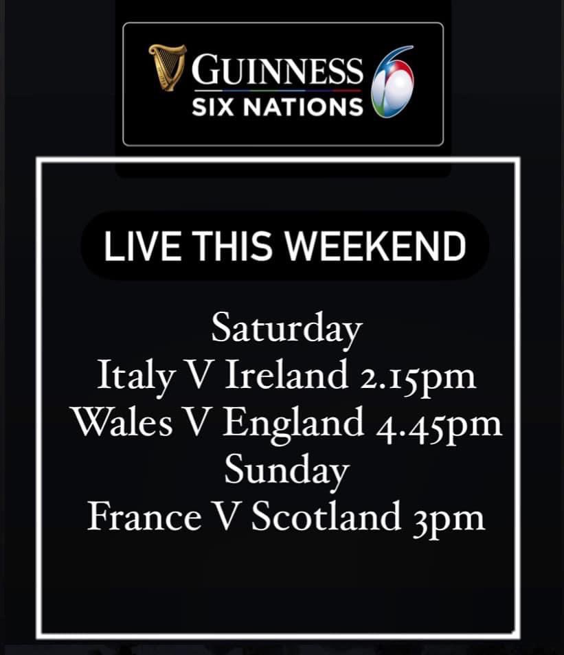 Don’t miss the rugby this weekend!