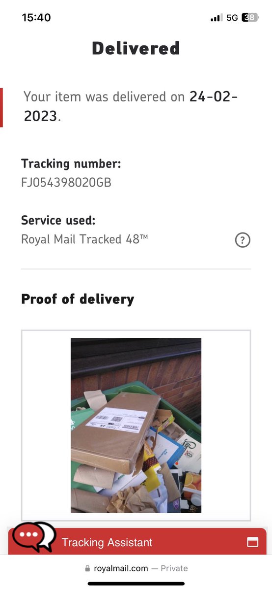 Nice one <a href="/RoyalMail/">Royal Mail</a>, hope it’s not green bin day