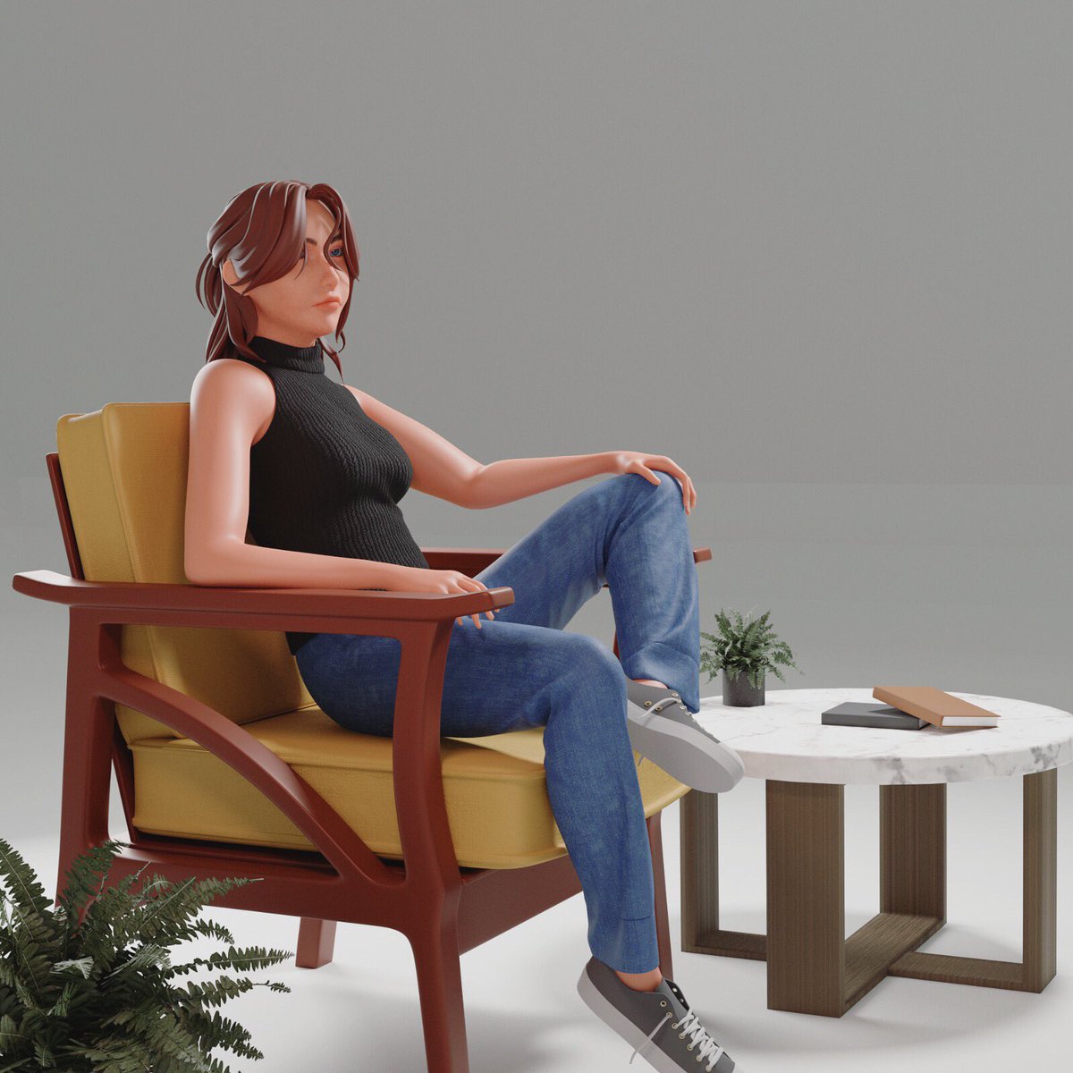 Table_Hammer's tweet photo. Been busy for a while so here is a character render #b3d https://t.co/tOyJQv8pJA