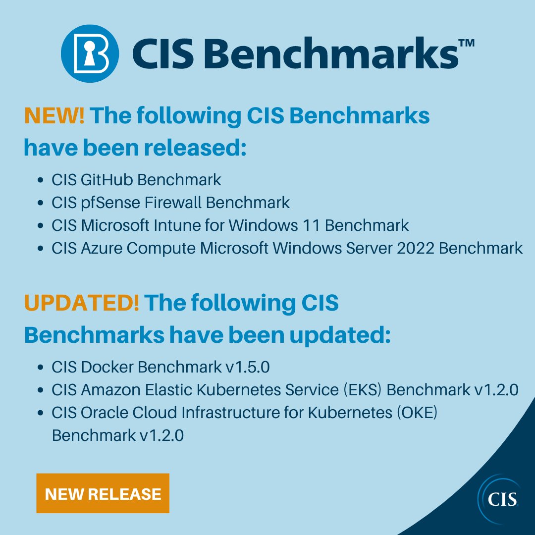 CISecurity's tweet image. We are pleased to announce the release of the new CIS @pfsense Firewall Benchmark v1.0.0! bit.ly/3xmTae1 #pfSense