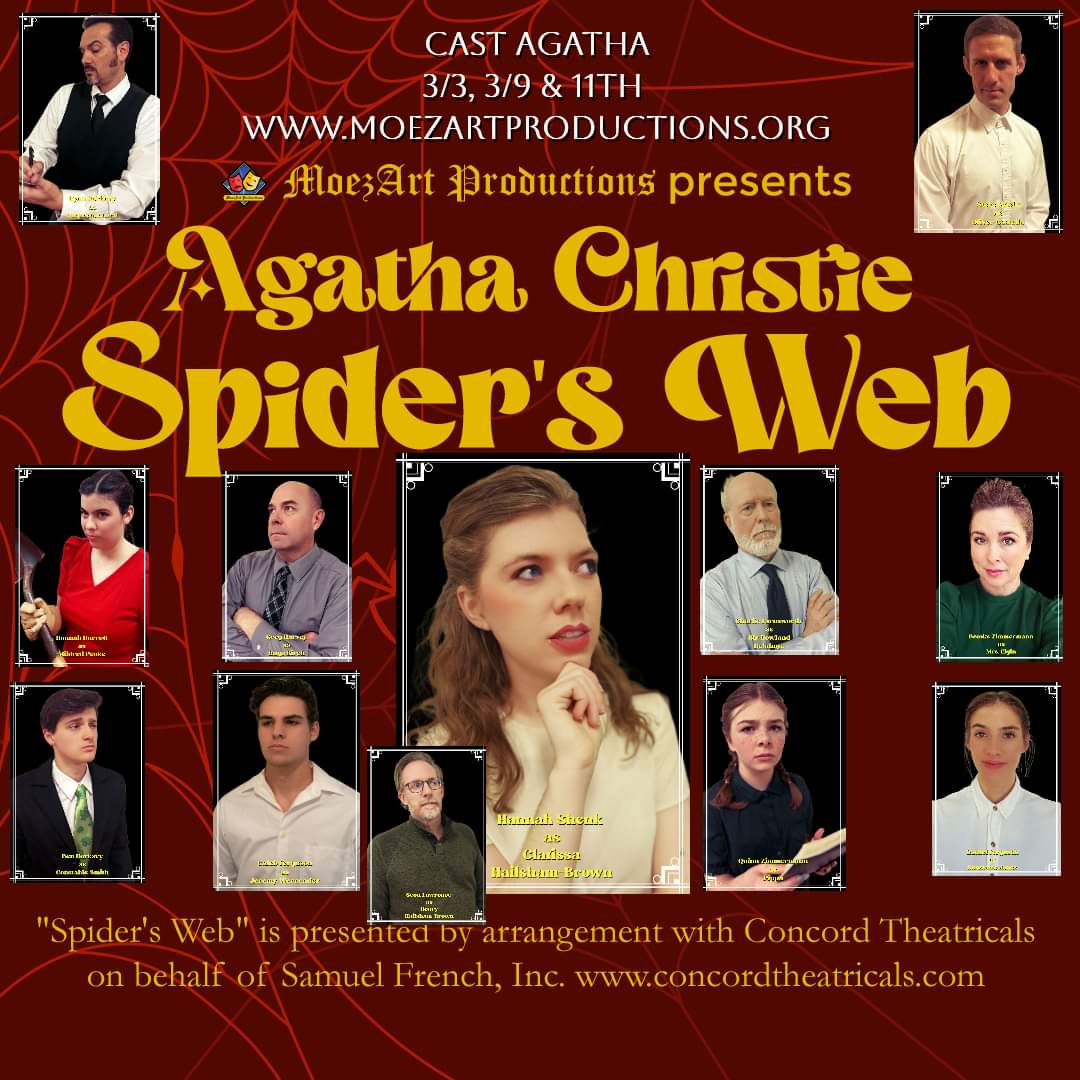 Buy tickets to support this charitable org who gives scholarships to Christian homeschool kids learning how to glorify God through the arts. Featuring yours truly as Inspector Lord and Ben who is double cast in Agatha Christie's The Spider's Web: moezartproductions.org
