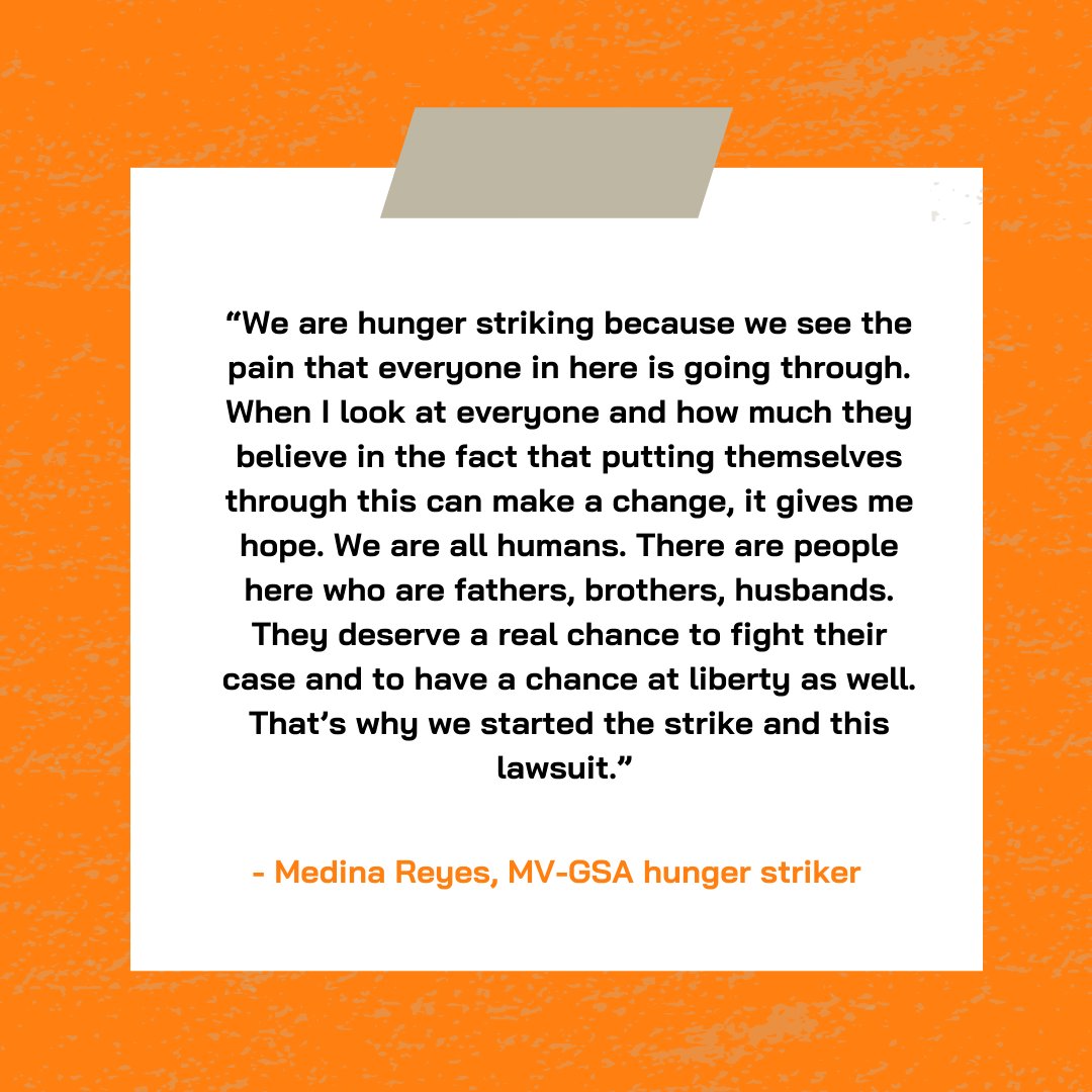 BREAKING: Hunger strikers in Central Valley immigration detention have filed a class action lawsuit against ICE &amp; GEO Group for illegal retaliation. Strikers are protesting unpaid labor &amp; inhumane conditions and demanding their release and shutdown of facilities.
