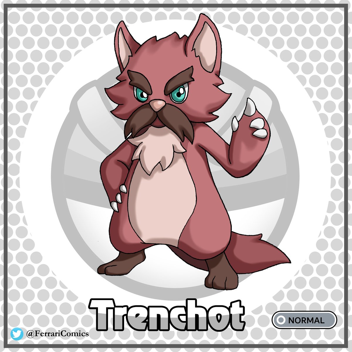 FerrariComics's tweet image. What? Peakot♂ is evolving!

Trenchot – Builder Pokémon
Type: Normal
Ability: Keen Eye, Sand Rush
Hidden Ability: Anger Point

#pokemon #normaltype #pokemonfanart #pokedex #fakemon #pokemonart #fakedex #fakemonart #pokemoncommunity #art #drawing #normalfakemon