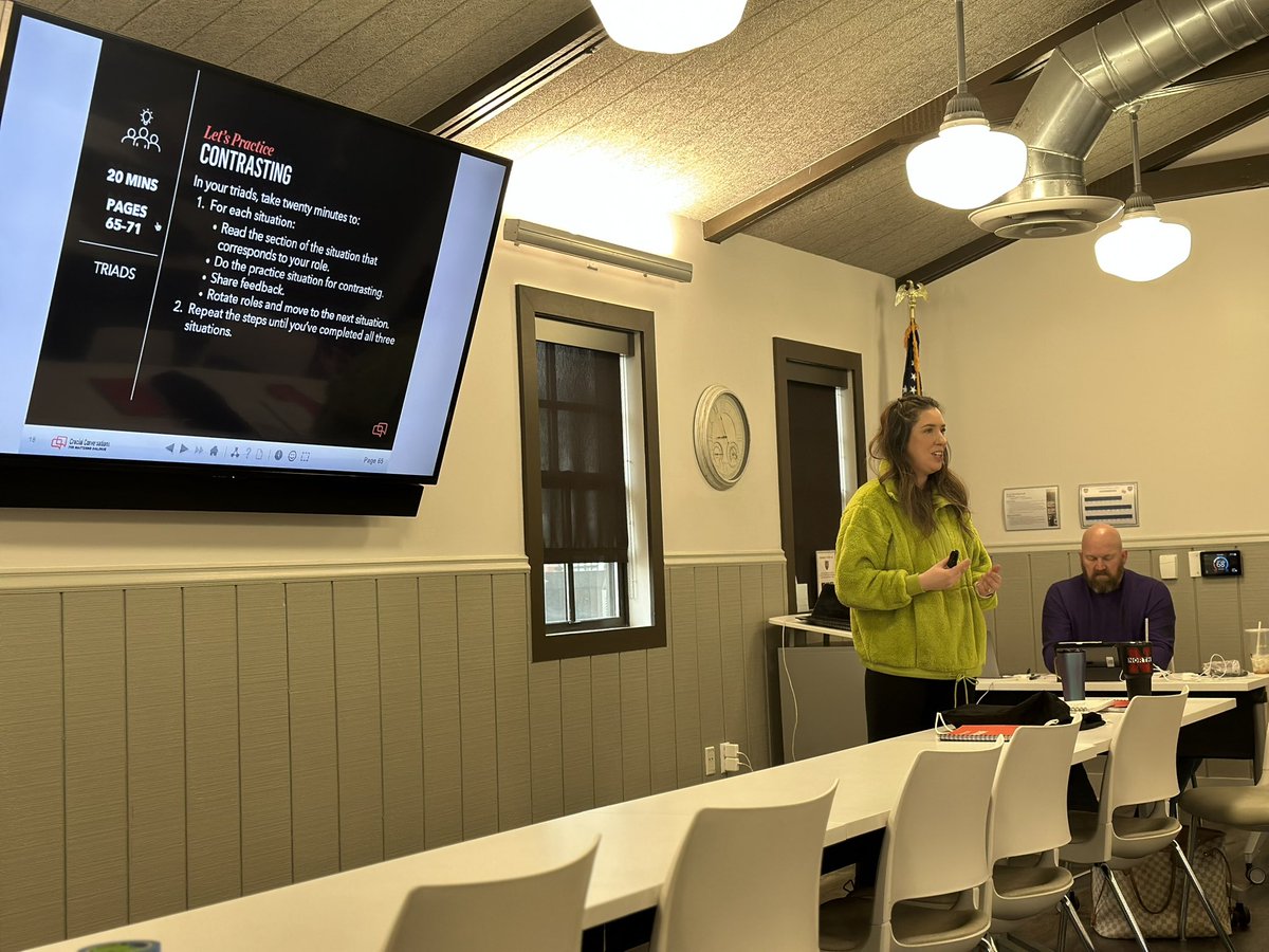 I have enjoyed the opportunity to observe Crucial Conversations Training with <a href="/CourtSinclair12/">Courtney Sinclair</a> <a href="/ChipBloecher/">Chip Bloecher</a> <a href="/kellynspears/">Kelly Spears</a> #bettertogether #cisdlearns