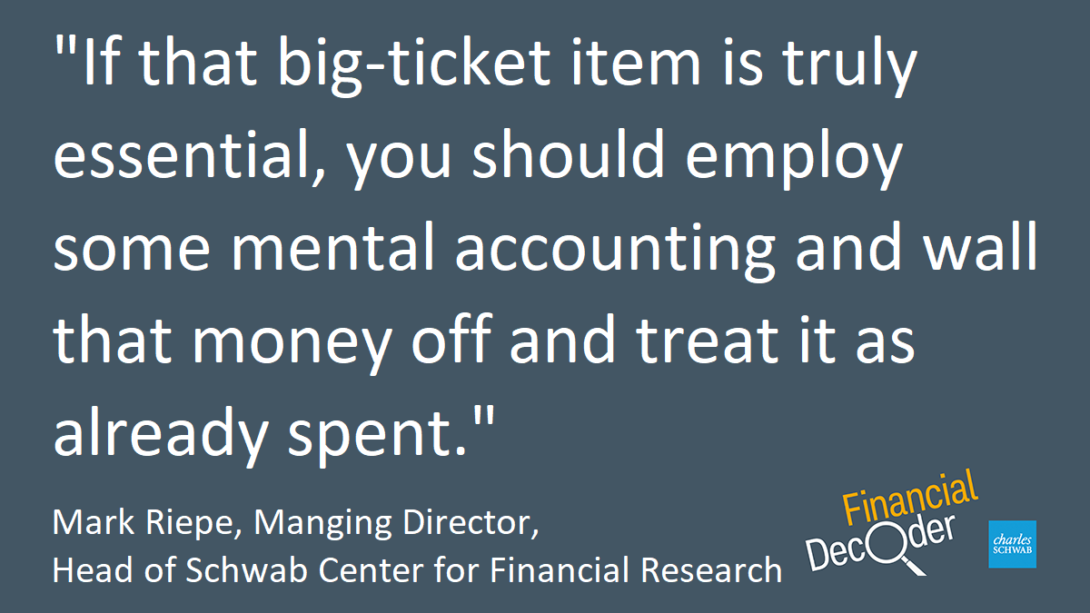 SchwabResearch's tweet photo. Have your New Year's resolutions about finances become a distant memory? Need to save for a big expense? Recommit today. @CarrieSchwab and Rob Williams share some tips with host @MarkRiepe on the #FinancialDecoder podcast. https://t.co/GSEufbSjau https://t.co/pKSDdz3h30