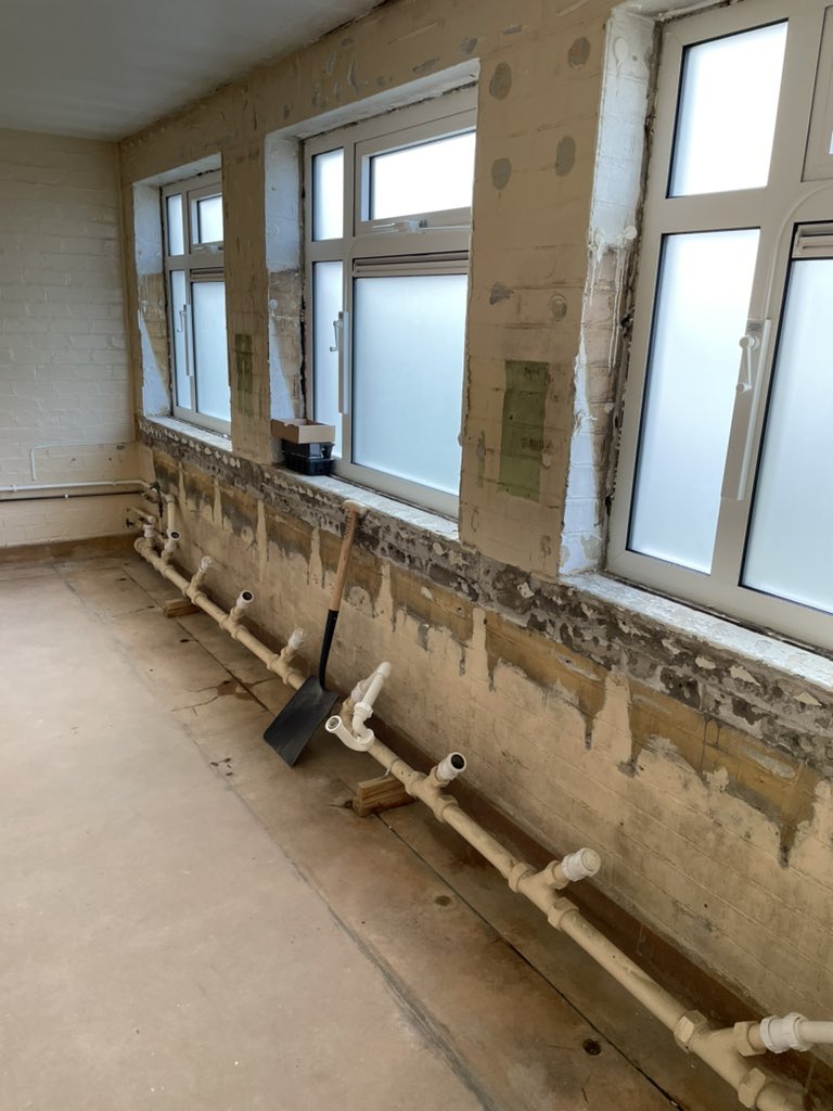 abbotswell's tweet image. We are so impressed at the progress after 1 week of the renovation project! The children are fascinated by the process of the toilet renovations - everything is out #learningtogrowgrowingtolearn #toiletrefurbishment #developingunderstanding