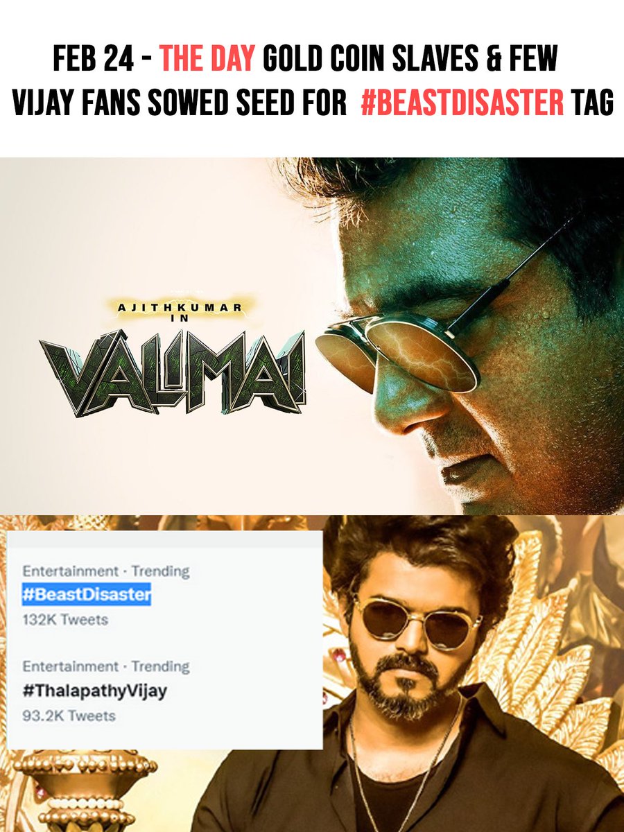 SelvaPr007's tweet photo. Release kitta vachitu.. evan fans aachum most hyped movie mela kai vaipangala?
Vaipanga...
Yaaru ?
Vera yaru moolaye illadha ivan @actorvijay oda fans dhan ..
#Valimai #1YearOfBlockBusterVALIMAI https://t.co/pbLQojDkWY