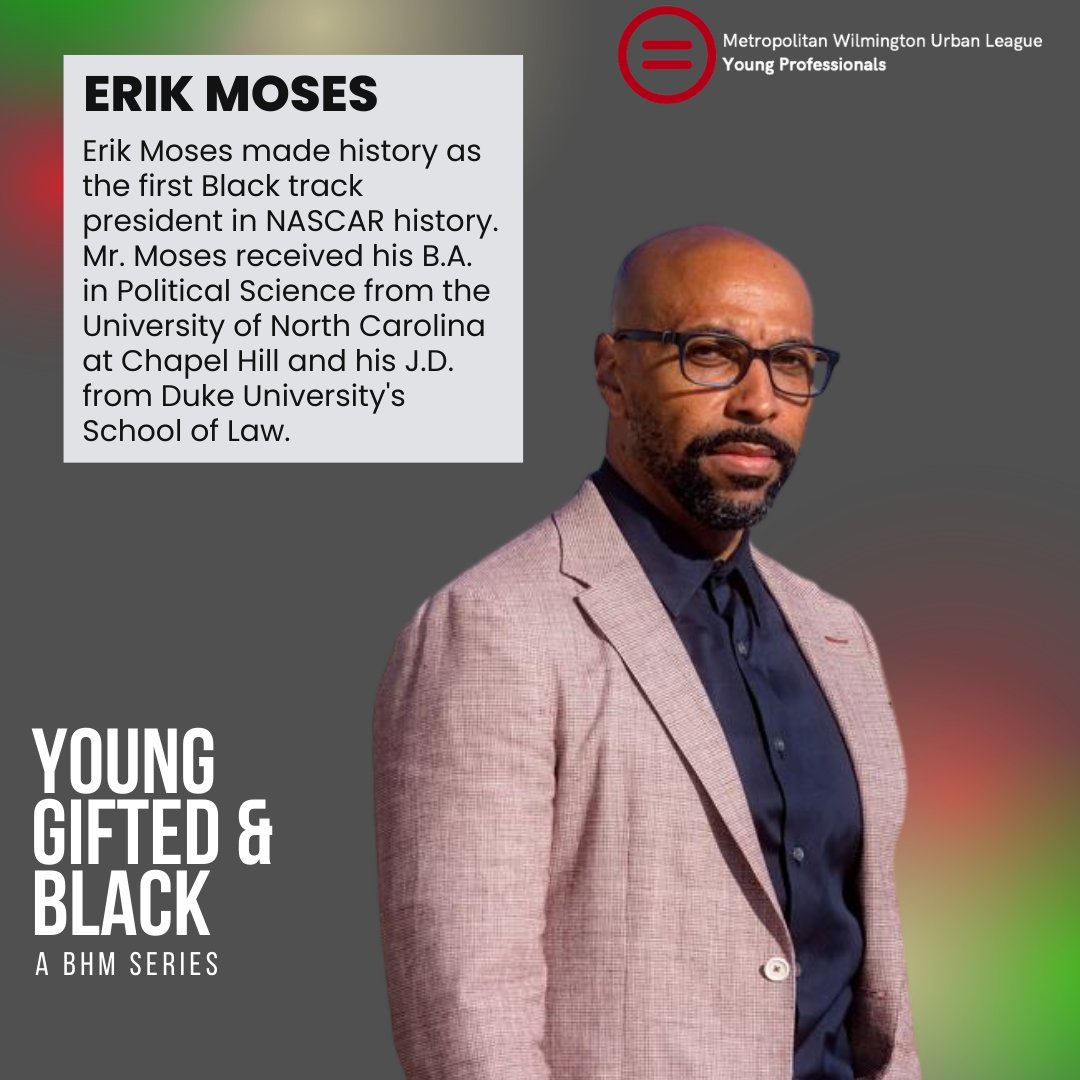 MWULYP's tweet photo. Erik Moses made history as the first Black track president in NASCAR history. 

#WeLoveToSeeIt #YGB #YoungGiftedandBlack #BlackHistoryMonth #MWULYP #HistoryMakers #ChangeMakers https://t.co/vH4cXYx9m2