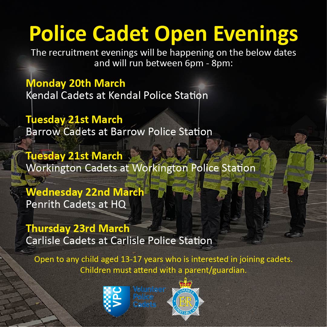 Carlisle Police on Twitter "Cadet Open Evening at Carlisle Police