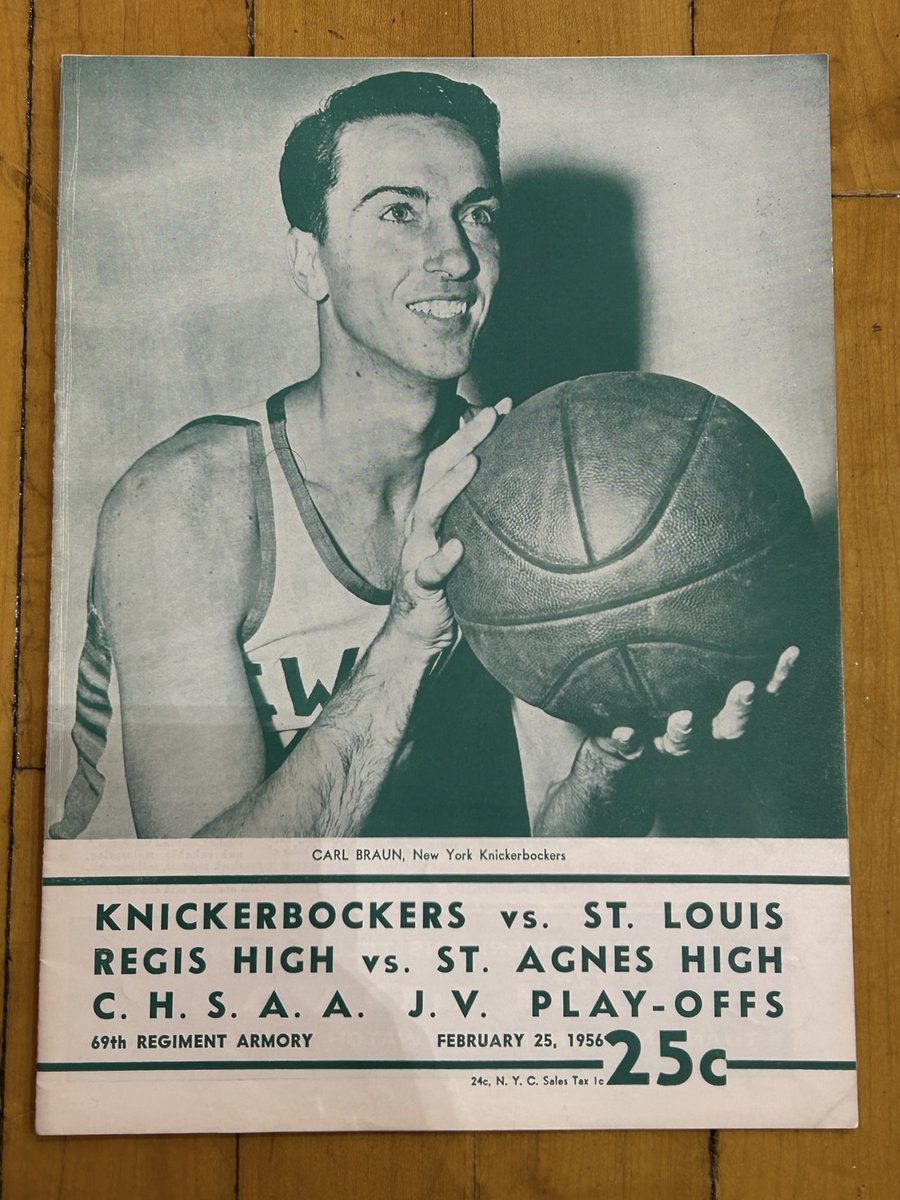 On this date in 1956, the Regis varsity basketball team defeated St. Agnes prior to an NBA game at the 69th Regiment Armory. The Knicks didn’t fare as well, closing the day’s tripleheader with a 99-89 loss to the St. Louis Hawks.