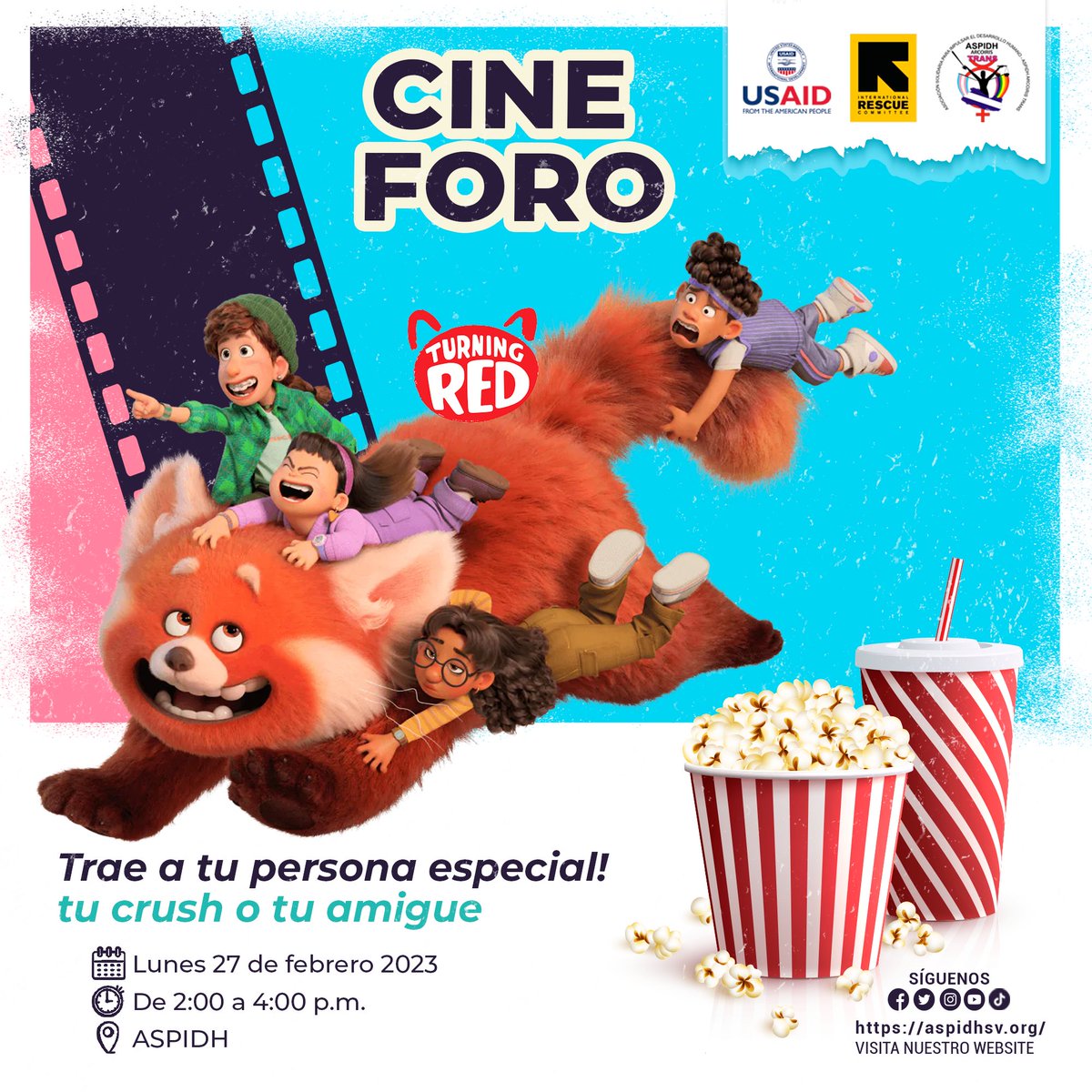 ASPIDHARCOIRIS's tweet photo. 💘¡Acompáñanos a cerrar el mes del amor y la amistad!
Trae a tu persona especial 🥰, tu crush 😏 o tu amigue 😘 que quieras que conozca #ASPIDH y nuestros servicios.
📅 Lunes 27 de febrero 2023
⏰ De 2:00 a 4:00 p.m.
📍 ASPIDH
#usaid #irc #ACNUR #lgbtiq🌈 #sanvalentín https://t.co/cXJa4KbPjm
