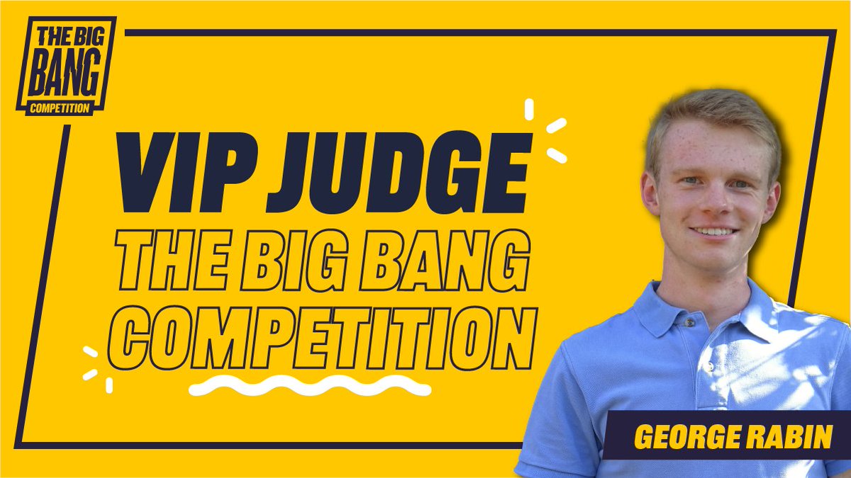 Meet our VIP judges for The #BigBangCompetition!

<a href="/George_HTR/">George Rabin</a> won UK Young Scientist of the Year 2017 with a project investigating garden birds’ responses to coloured feeders.

Enter The Competition and learn from real scientists and engineers: bit.ly/3ws2qxR